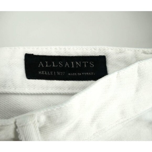 NEW All Saints Helle Cropped Flare Jeans White 27 - Picture 5 of 6